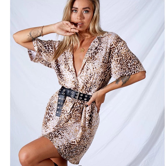Motel Animal Print Shirtdress - Picture 2 of 7